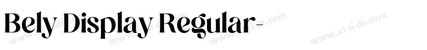 Bely Display Regular字体转换